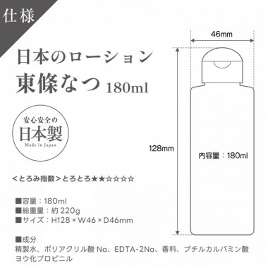 アダルトグッズ、日本のローション　東條なつ　180mlの見本画像3