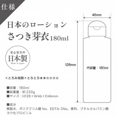 アダルトグッズ、日本のローション　さつき芽衣　180mlの見本画像3