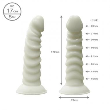 アダルトグッズ、ホワイトラバー 17cm やわらかタイプの見本画像7